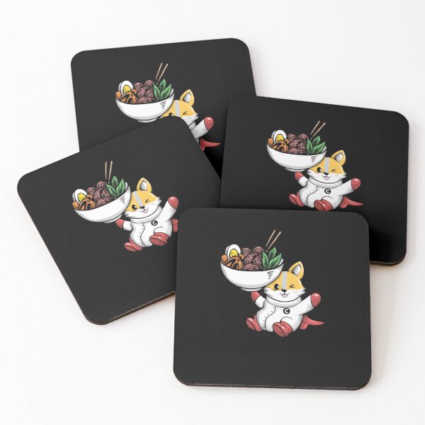 Item preview, Kawaii Corgi Eating Ramen Noodles designed and sold by BornDesign.