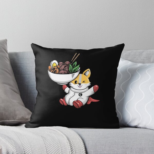 Item preview, Kawaii Corgi Eating Ramen Noodles designed and sold by BornDesign.
