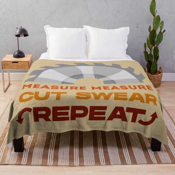 Item preview, Measure measure cut swear repeat, dark text, funny woodworking, perfect for woodworkers, carpentry woodworker, repeat woodworking, forest worker designed and sold by SGS-.