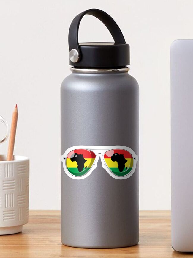 Imagen 1 de 3, Pegatina con la obra Juneteenth Africa Aviators African American Freedom Gear, diseñada y vendida por DynamicDesign.