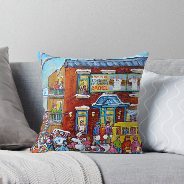 Item preview, FAIRMOUNT BAGEL MONTREAL WINTER FUN CANADIAN  PAINTINGS designed and sold by Carole  Spandau.
