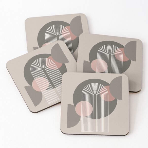 Item preview, Taupe and Blush Geometric designed and sold by Sharon Schwalbe.