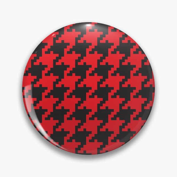 Item preview, Black Red Digital Houndstooth designed and sold by miraclemaker.