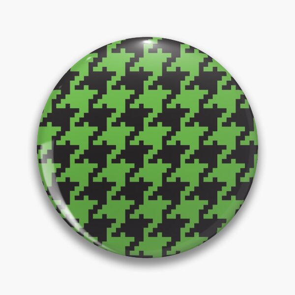 Item preview, Black Green Digital Houndstooth designed and sold by miraclemaker.