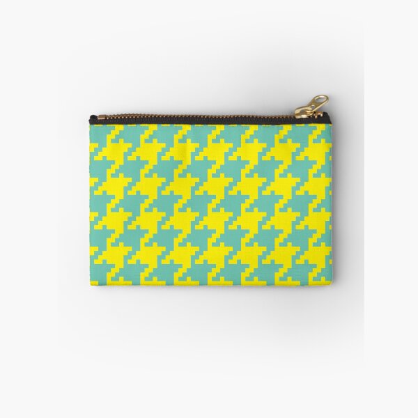 Item preview, Aquamarine Yellow Digital Houndstooth designed and sold by miraclemaker.