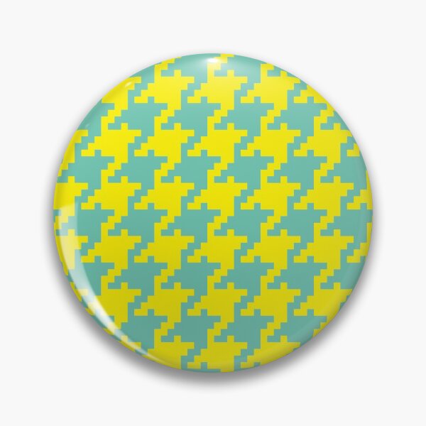 Item preview, Aquamarine Yellow Digital Houndstooth designed and sold by miraclemaker.