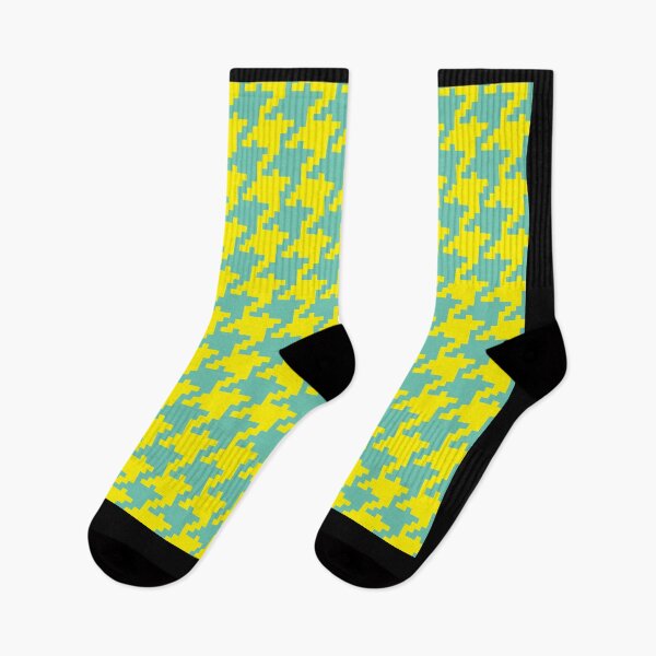 Item preview, Aquamarine Yellow Digital Houndstooth designed and sold by miraclemaker.