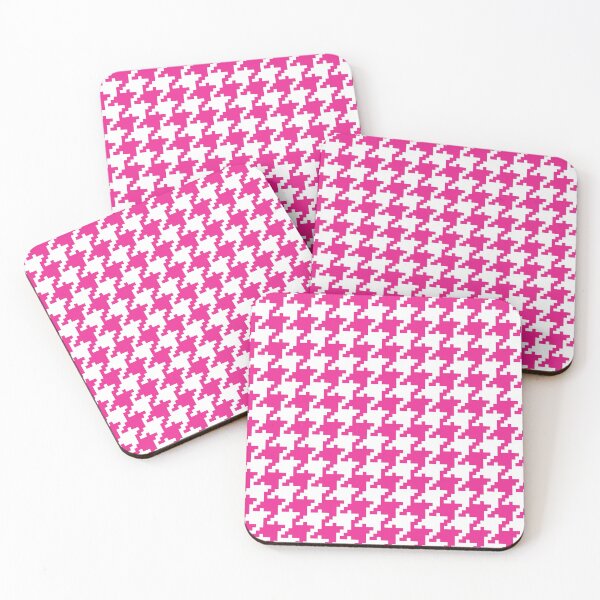 Item preview, White Pink Digital Houndstooth designed and sold by miraclemaker.