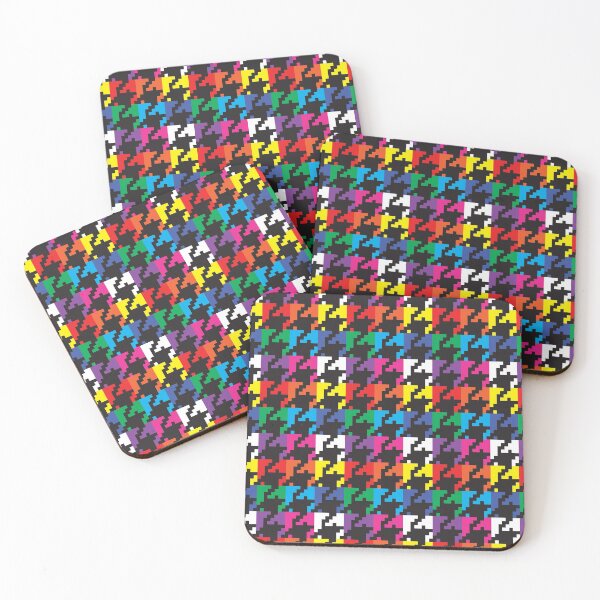 Item preview, Colorful Digital Houndstooth designed and sold by miraclemaker.