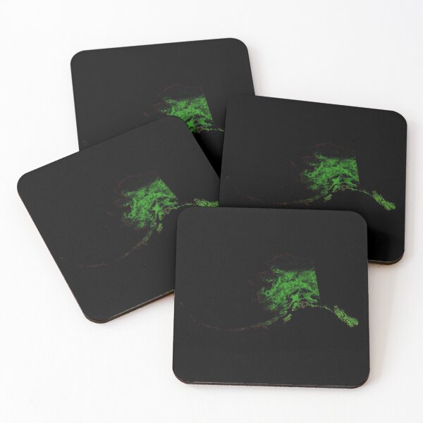 Item preview, Alaska Forest Cover Map with Black Background designed and sold by GrasshopperGeo.
