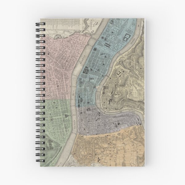 Item preview, Vintage Map of Lyon France (1872) designed and sold by BravuraMedia.