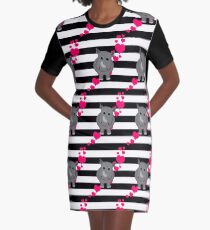 Baby Rhino Hearts Graphic T-Shirt Dress