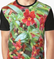 Rot Tropisch Grafik T-Shirt