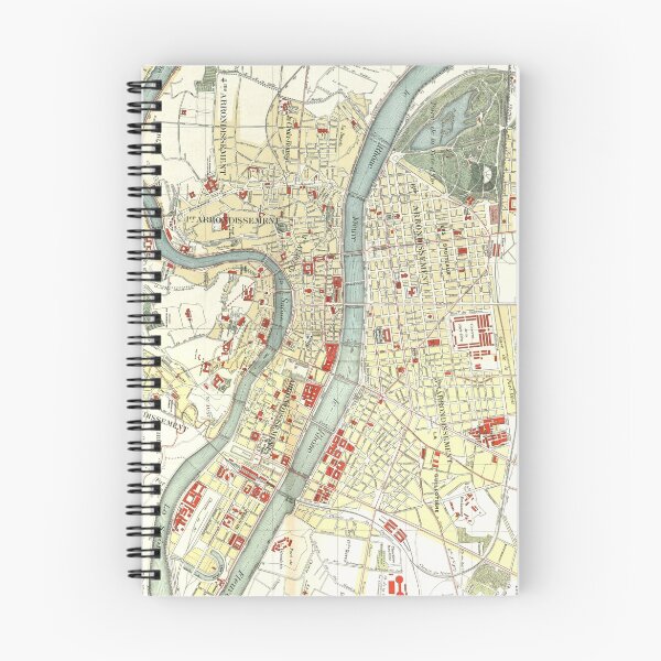 Item preview, Vintage Map of Lyon France (1900) designed and sold by BravuraMedia.