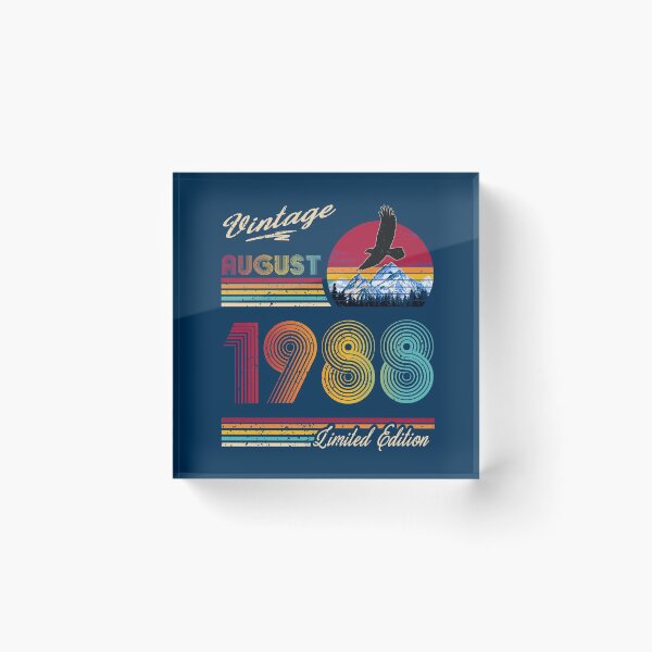 Item preview, Vintage August 1988 Birthday designed and sold by GreenSplash.