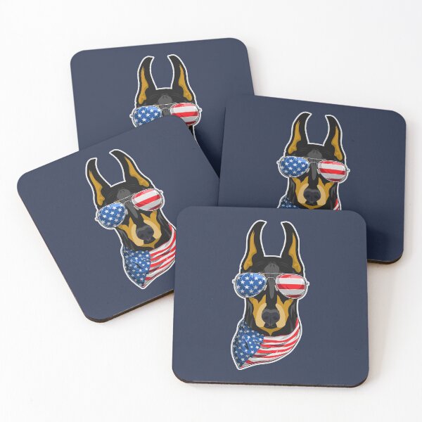 Item preview, Patriotic Doberman Dober-Merican US Flag designed and sold by Uppercase Tees.