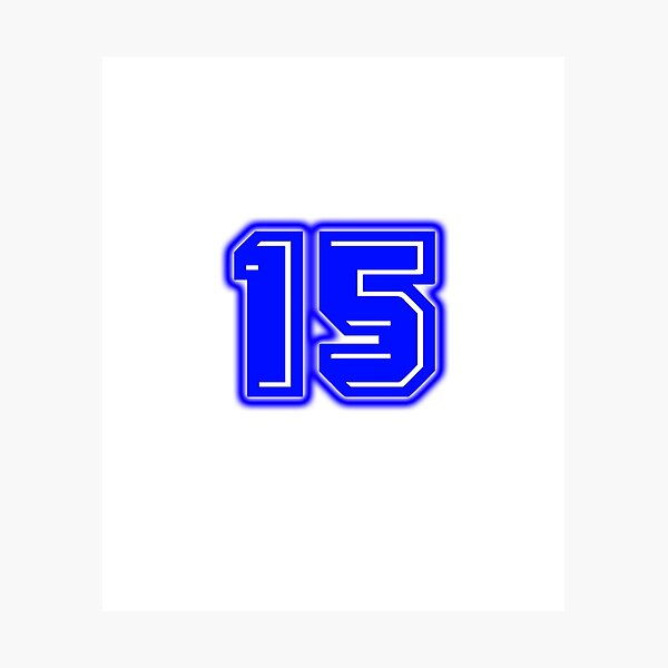 Item preview, Blue Number 15 designed and sold by sport-blue.