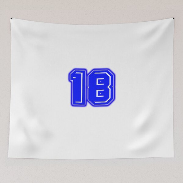 Item preview, Blue Number 18 designed and sold by sport-blue.