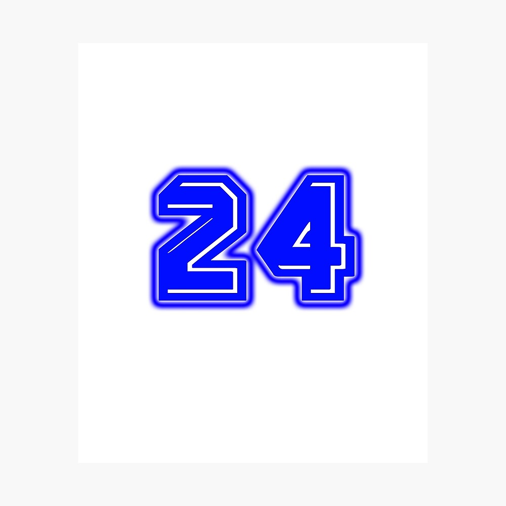 Blue Number 24 Poster for Sale by sport-blue