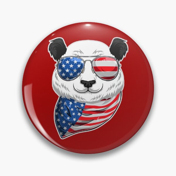 Item preview, American Panda Panda-Merican with 4th of July US Flag designed and sold by Uppercase Tees.