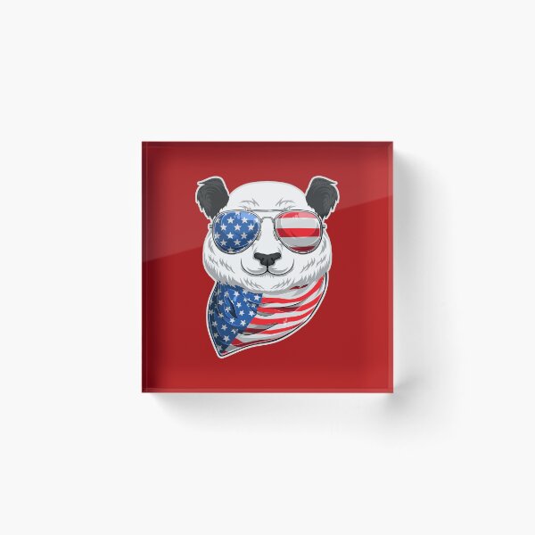Item preview, American Panda Panda-Merican with 4th of July US Flag designed and sold by Uppercase Tees.