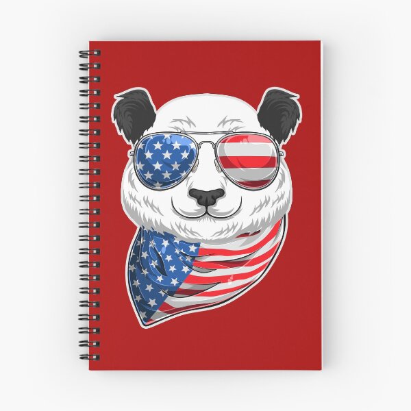 Item preview, American Panda Panda-Merican with 4th of July US Flag designed and sold by Uppercase Tees.
