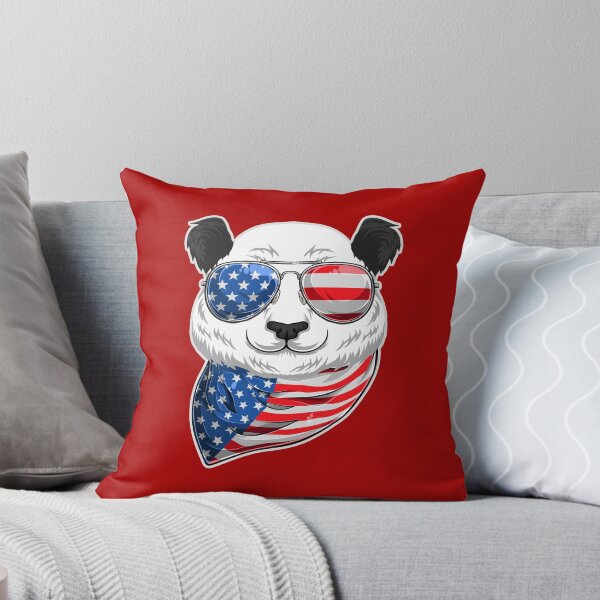 Item preview, American Panda Panda-Merican with 4th of July US Flag designed and sold by Uppercase Tees.