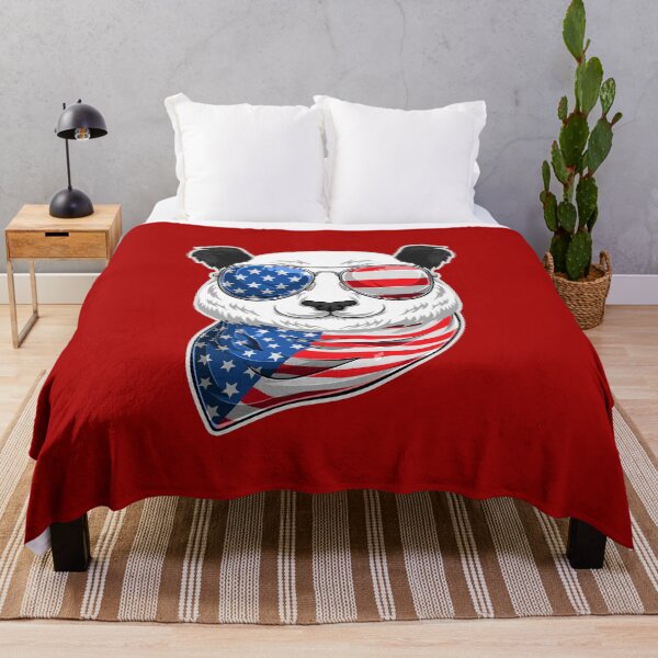 Item preview, American Panda Panda-Merican with 4th of July US Flag designed and sold by Uppercase Tees.