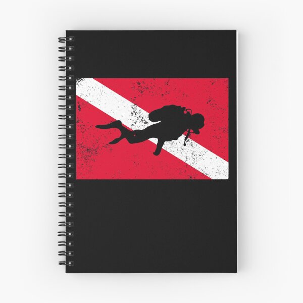 Item preview, Diver Down Flag Scuba Diver Silhouette Scuba Diving Gear designed and sold by DynamicDesign.