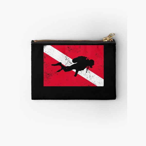 Item preview, Diver Down Flag Scuba Diver Silhouette Scuba Diving Gear designed and sold by DynamicDesign.
