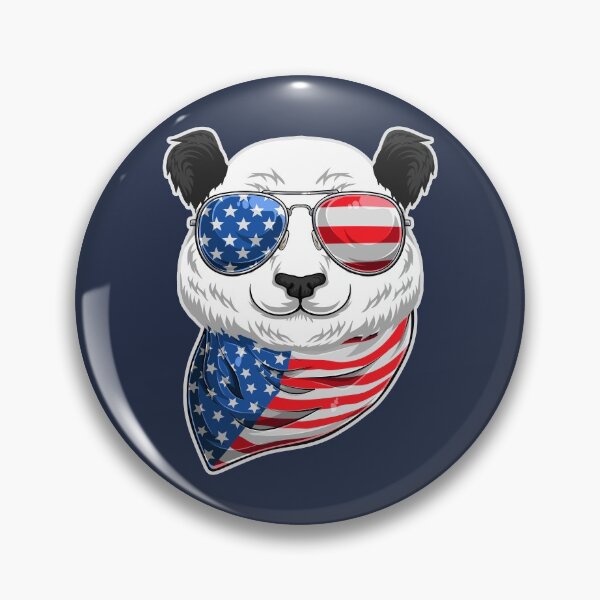 Item preview, American Panda Panda-Merican with 4th of July US Flag designed and sold by Uppercase Tees.