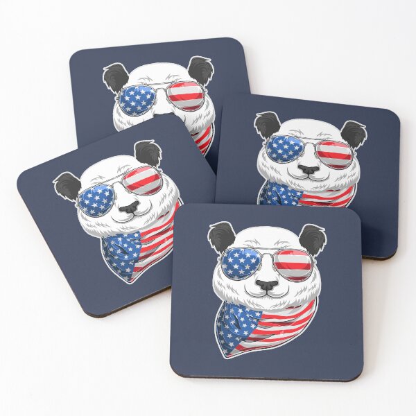 Item preview, American Panda Panda-Merican with 4th of July US Flag designed and sold by Uppercase Tees.