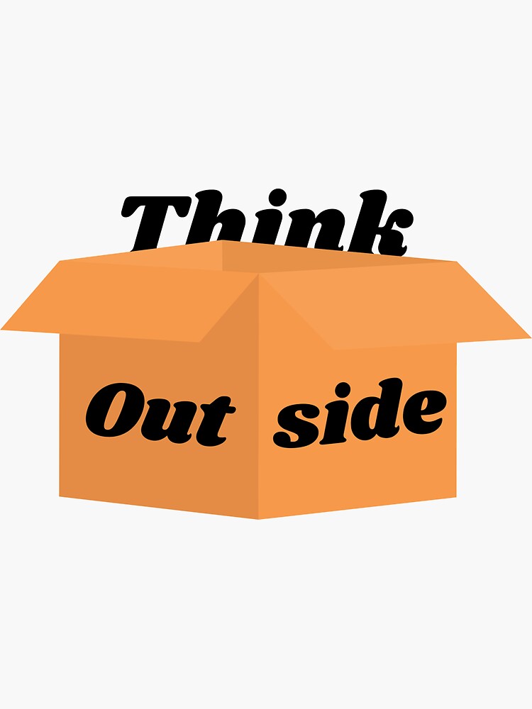 "Think Outside the box animated" Sticker for Sale by MyEarthDesigns