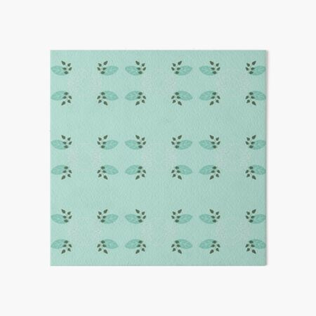 Green and white hands and leaves pattern Art Board Print