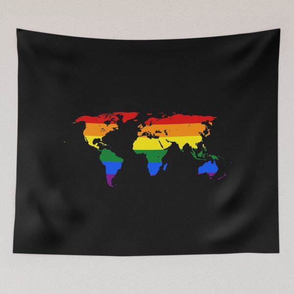 Item preview, Vintage LGBTQ World Map illustration  designed and sold by garniturex.