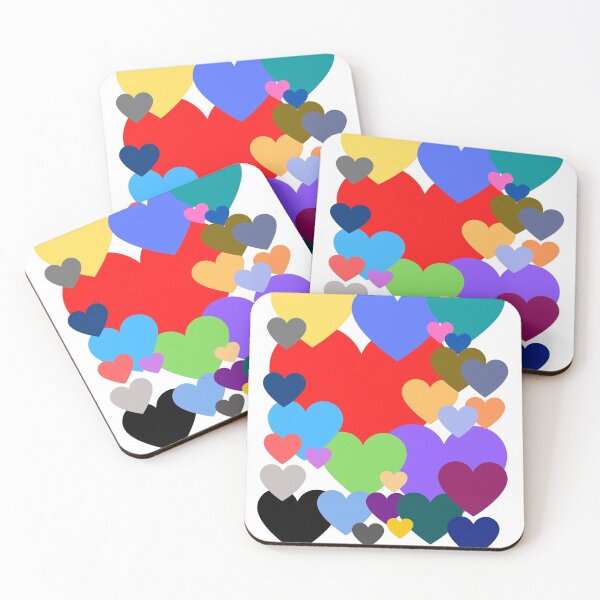 Artikelvorschau, Bunte Herzen entworfen und verkauft von Helen Enchanted Designs .