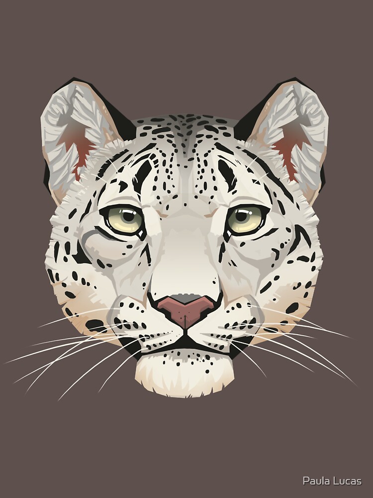 "Snow Leopard Face" T-shirt for Sale by PaulaLucas | Redbubble | snow