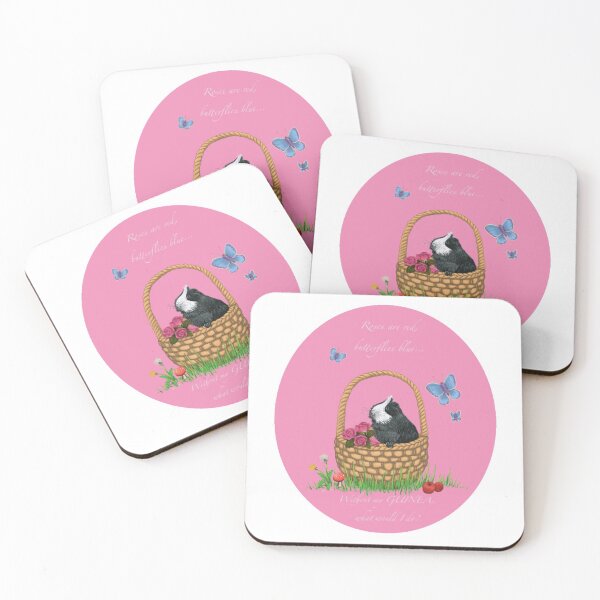 Item preview, Roses are Red Guinea Pig design designed and sold by thegoodguinea.