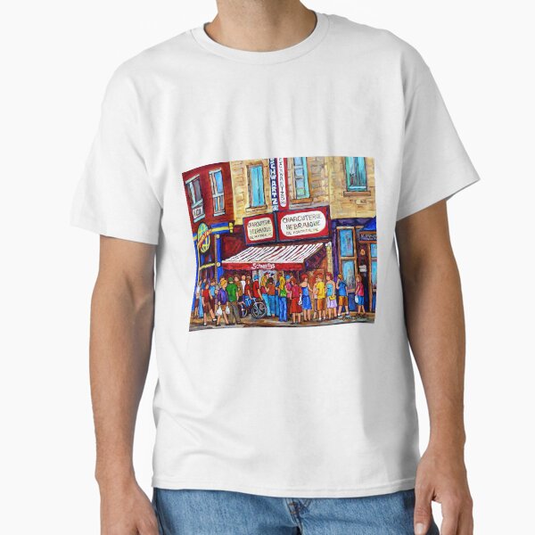 Vista previa del artículo con la obra «SCHWARTZ'S DELI SMOKED CARNE SANDWICHES MONTREAL», diseñado y vendido por Carole  Spandau.