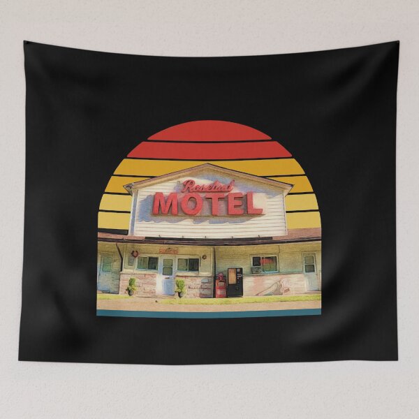 Item preview, Roadside motel, vintage motel, retro motel, humorous tacky motel, retro sunset, vintage vacation, roadside signs designed and sold by The Snarky  Psychologist.