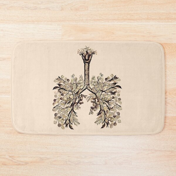 Item preview, Lungs with leaves, organs, respiratory, botanical lungs, lung cancer awareness designed and sold by Collagedream.