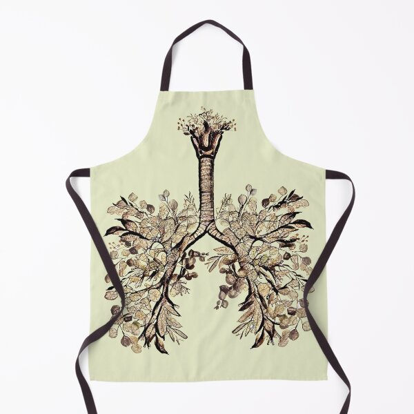 Item preview, Lungs with leaves, organs, respiratory, botanical lungs, lung cancer awareness designed and sold by Collagedream.