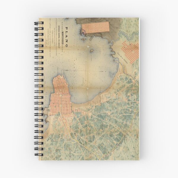 Item preview, Mapa vintage de Montevideo Uruguay (1867) designed and sold by BravuraMedia.