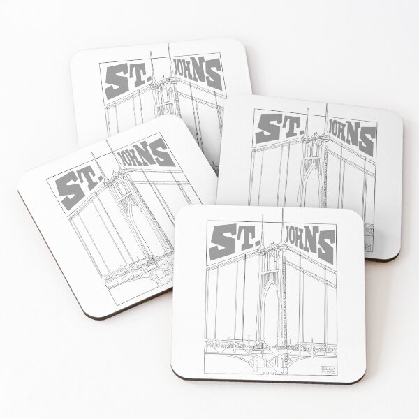 Item preview, St. Johns Bridge Single Continuous Line Art designed and sold by Billy Talbert Digital Designs.