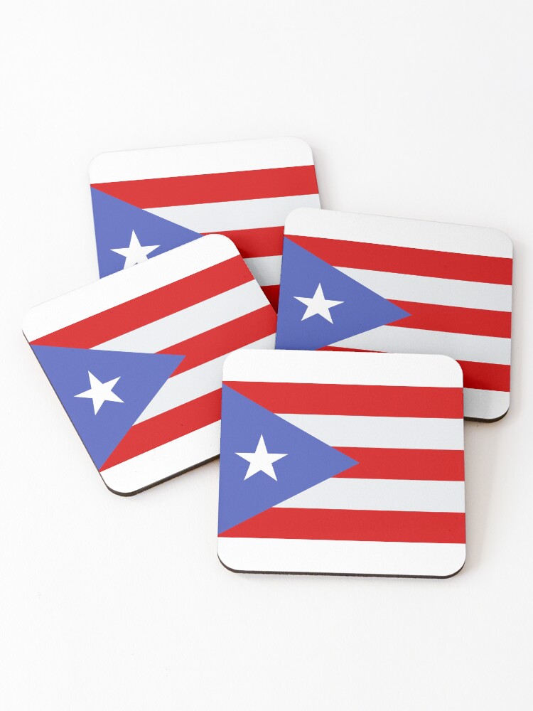 Thumbnail 1 of 5, Coasters (Set of 4), Puerto Rico Flag designed and sold by CSCairo.