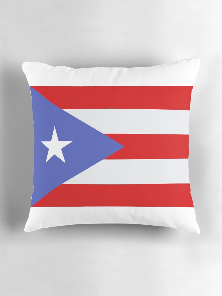 Aperçu 3 sur 4. Coussin avec l'œuvre Drapeau de Porto Rico créée et vendue par CSCairo.