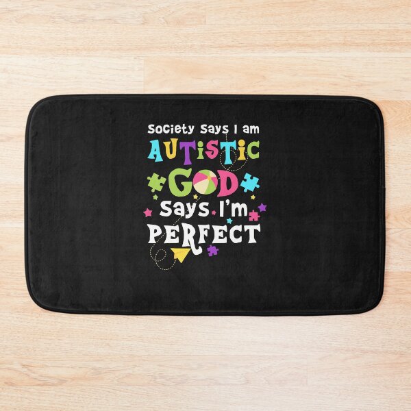 Item preview, society says i am autistic god says im perfect designed and sold by whatsyokidswear.
