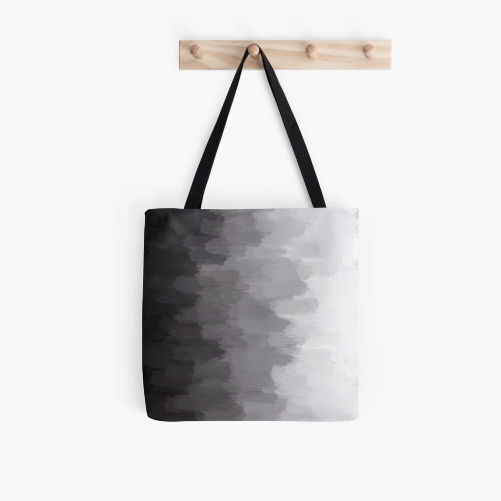 Grey Scale Smudge Tote Bag By Strangelyunique Redbubble