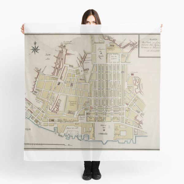 Item preview, Vintage Map of Lisbon Portugal (1786) designed and sold by BravuraMedia.