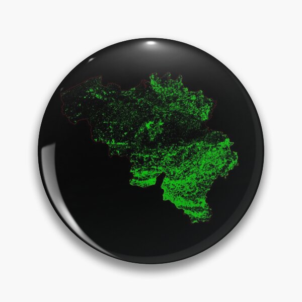 Item preview, Belgium Forest Cover Map with Black Background designed and sold by GrasshopperGeo.